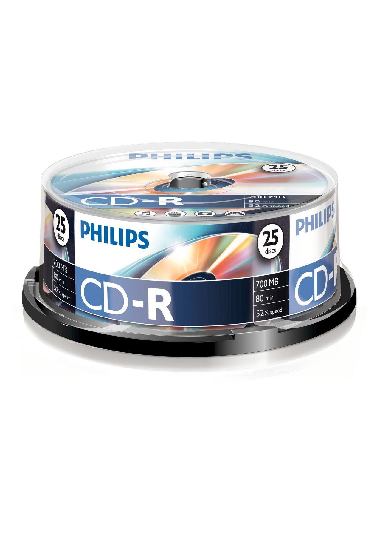 CD-R PHILIPS CR7D5NB25/00 (700 MB - 80 min - 52x - Pack 25)