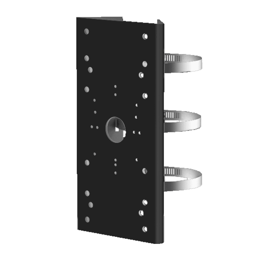 Suporte para Postes de Câmaras Bullet HIKVISION DS-1275ZJ-SUS-BLACK (Ø 67–127 mm - Carga máxima 10 kg - Preto)