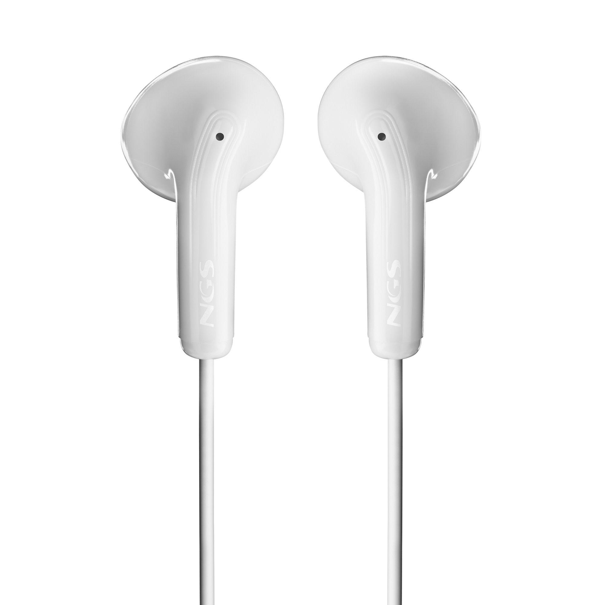 Auscultadores NGS Cross Glide (Binaural - Com fios - Intra-aural - Branco)