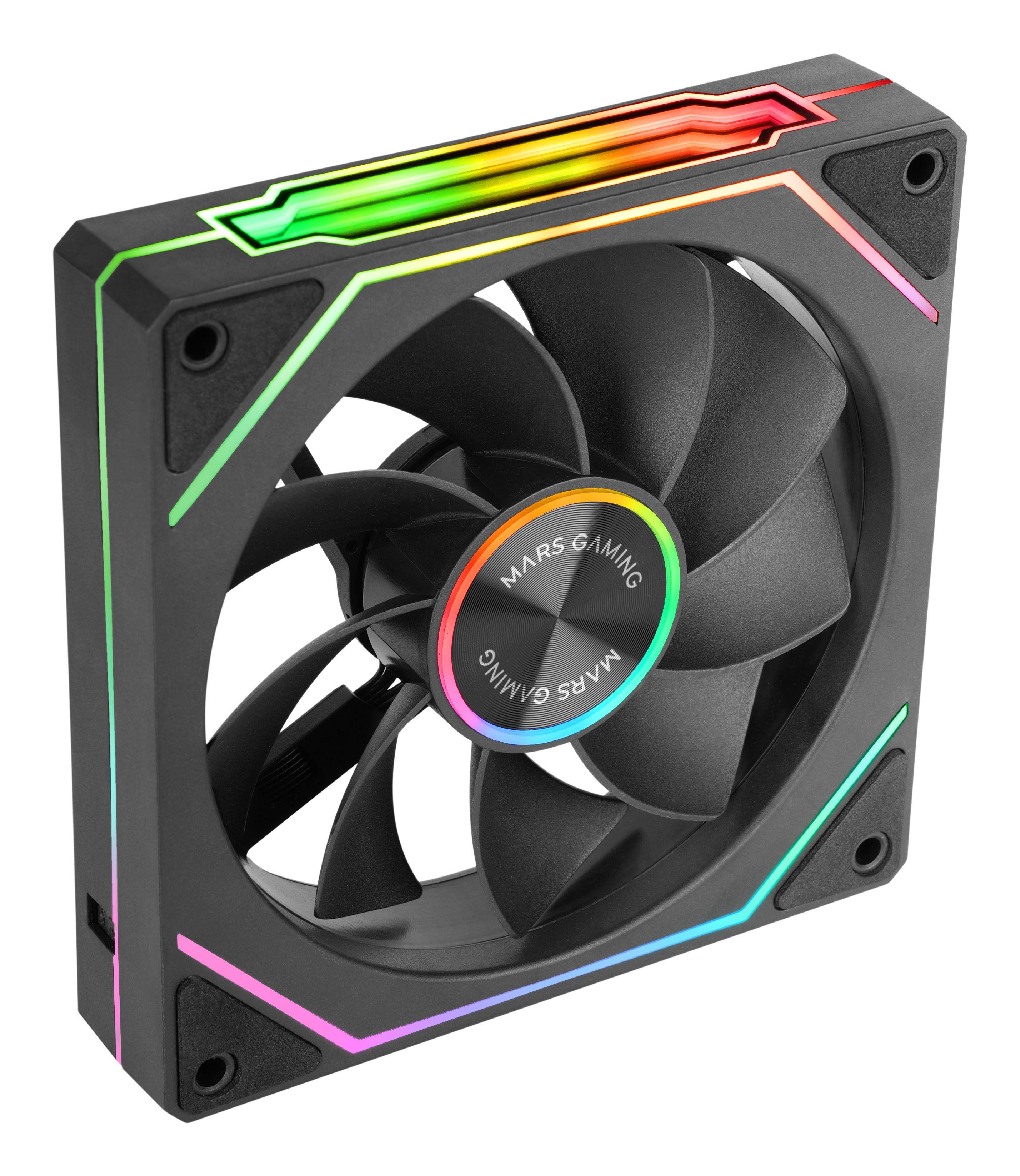 Kit de 3 Ventoinhas MARS GAMING MF-LINKFINITYKIT2R (Preto) — miniatura 5