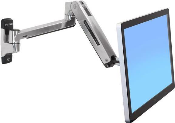 Suporte de Monitor de Parede ERGOTRON LX HD Sit-Stand 45-383-026 (400 x 400 mm - 75 x 75 mm - Até 46 polegadas - Prateado)