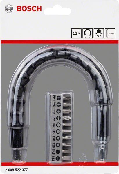 Conjunto de Pontas de Aparafusar BOSCH 2608522377 (11 Pontas - Extensão Flexível)