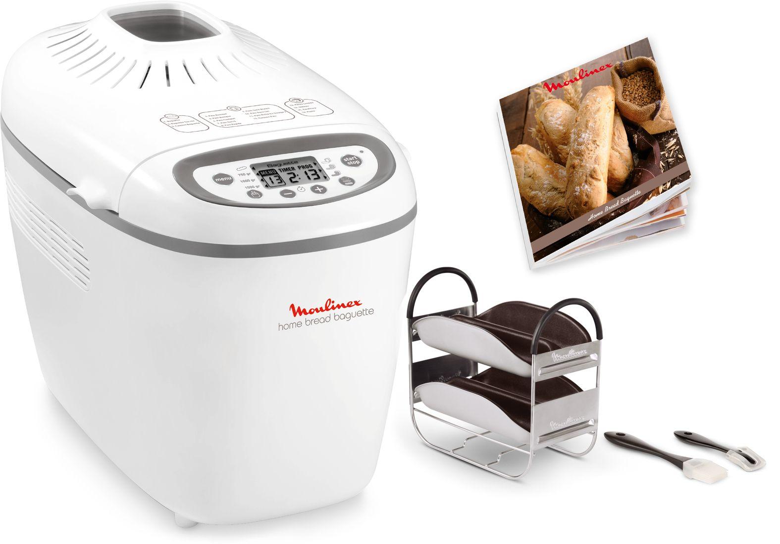Máquina de Fazer Pão MOULINEX OW610110 (Altura 33 cm - Branco e Cinzento), miniatura 2