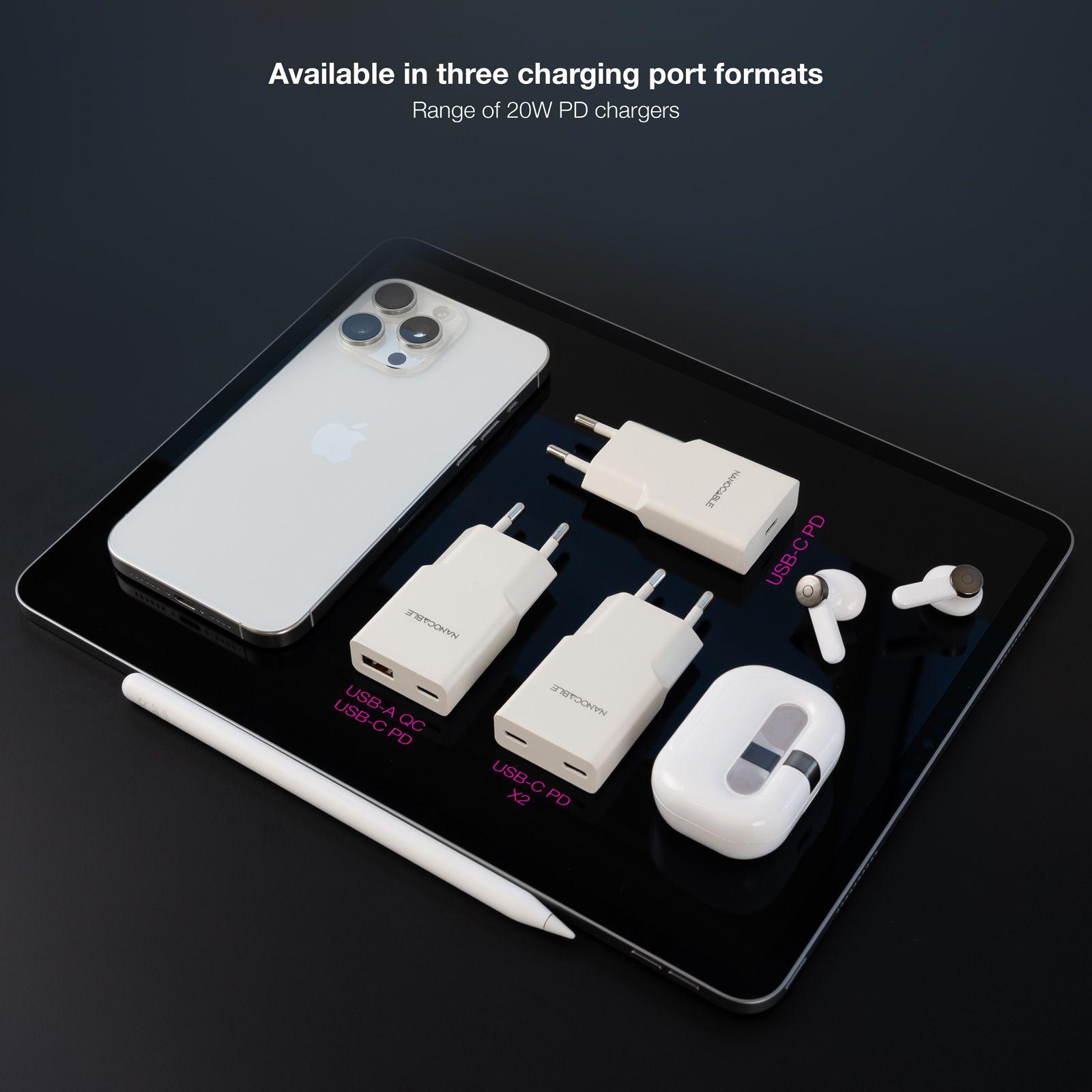 Carregador de Parede NANOCABLE 10.10.2023 (20 W - Até 20 W - Branco) — miniatura 4