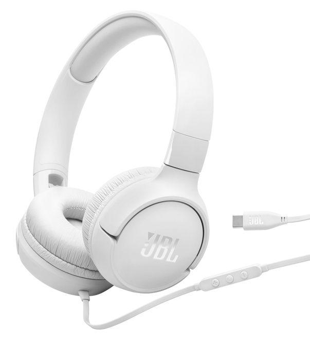 Auscultadores JBL Tune 520C (Binaural - Com fios - Supra-aural - Branco)