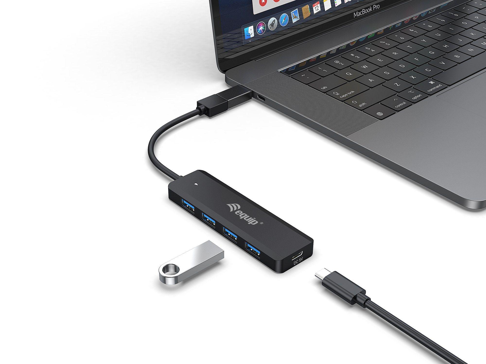 Hub USB EQUIP 128959 (0,15 m - Preto) — miniatura 3