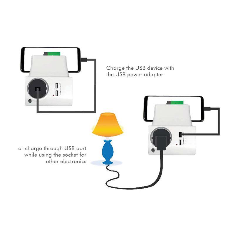 Adaptador de Tomada com Carregador USB LOGILINK PA0166 (Branco), miniatura 7