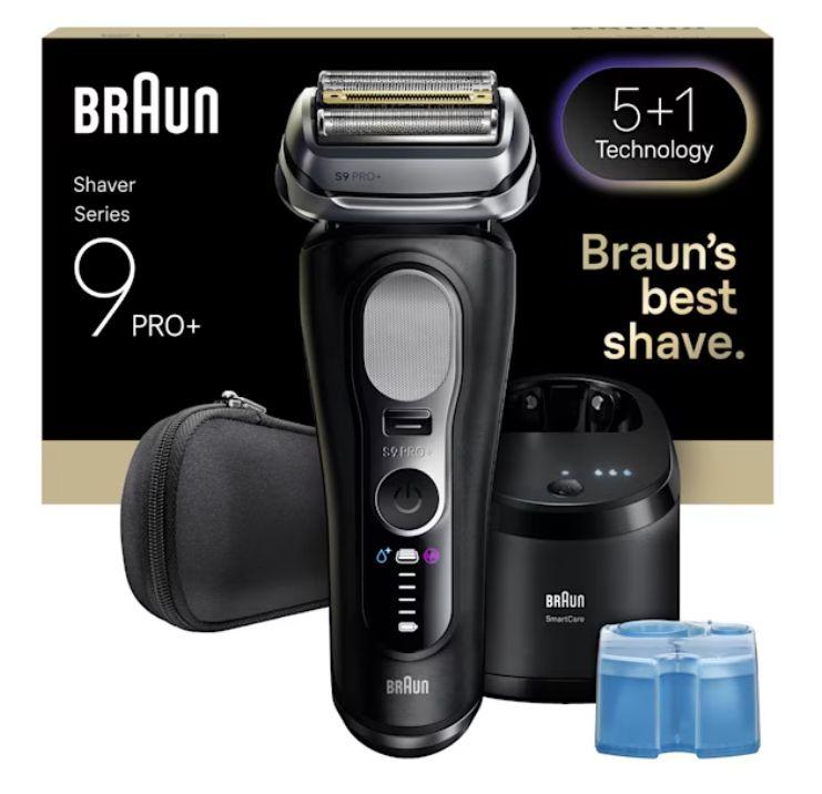 Máquina de Barbear BRAUN Series 9 Pro+ 9660CC (Aço inoxidável - Preto e Prateado)