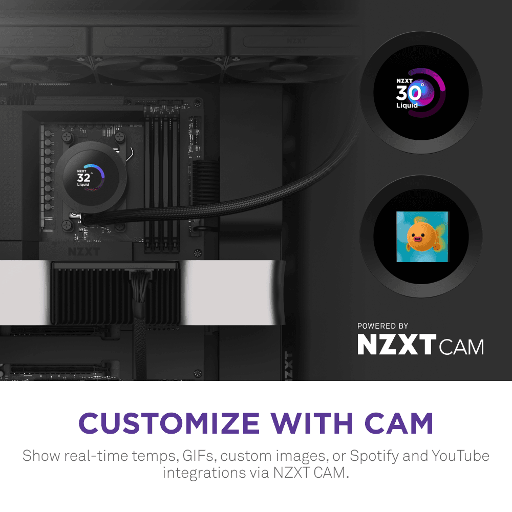 Sistema de Refrigeração Líquida AIO NZXT Kraken Plus 360 (120 mm - 2000 RPM - 4 pinos - Preto) — miniatura 6