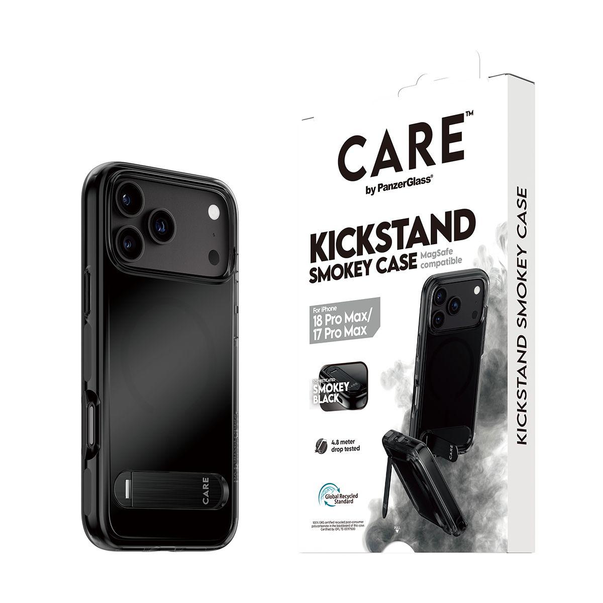Capa PANZERGLASS CARE Kickstand Case Smokey MagSafe (MagSafe - Preto), miniatura 7