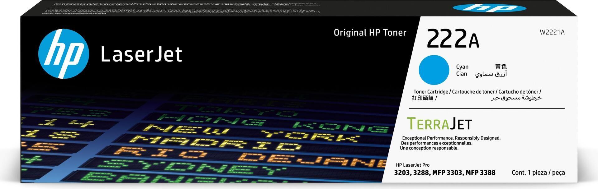 Toner HP 222A W2221A (Ciano)
