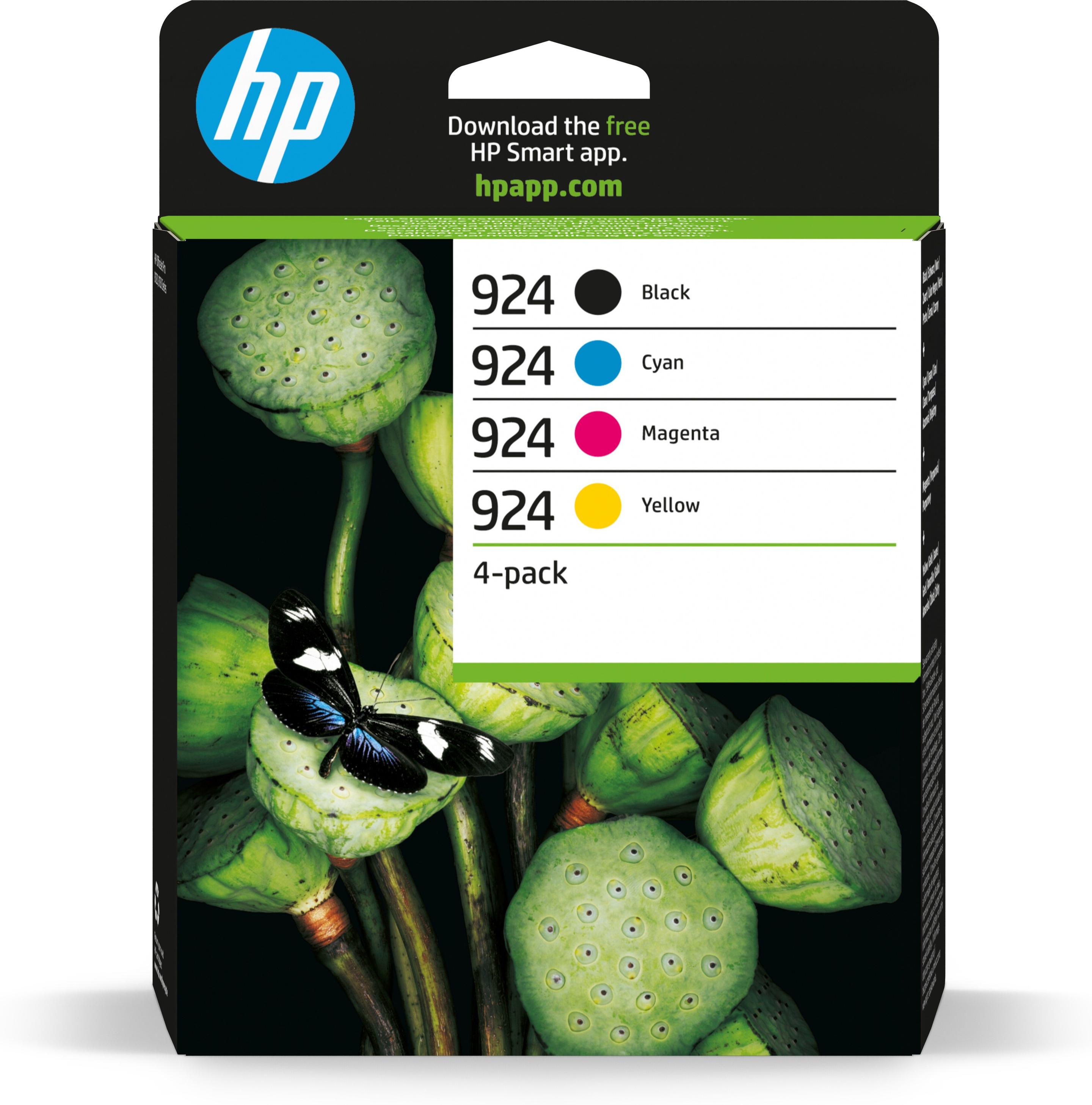 Pack de 4 Tinteiros HP 924 6C3Z1NE (Rendimento padrão)