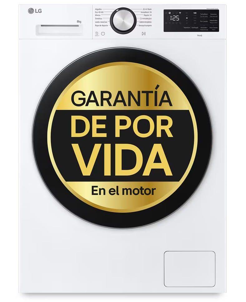 Máquina de Lavar Roupa Independente LG F2X50S8TLC (1200 RPM - A - 50 l - Branco)