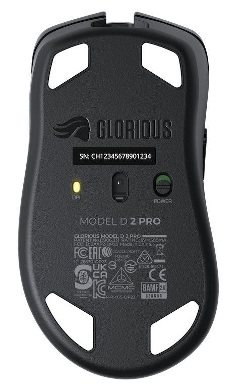 Rato GLORIOUS Model D 2 PRO 1K (Mão direita - 26000 DPI - Ótico - Preto) — miniatura 2