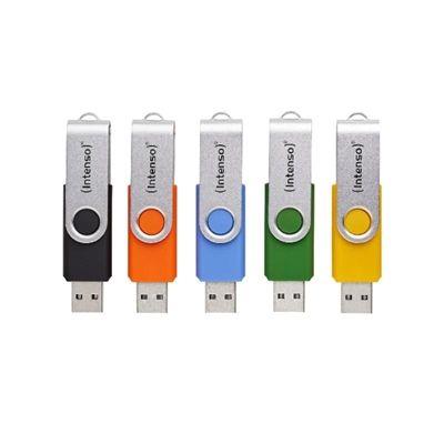 Pen USB INTENSO Office Line Multipack 64GB (Rotação - USB Tipo-A - USB 3.2 Gen 1 - Multicor)