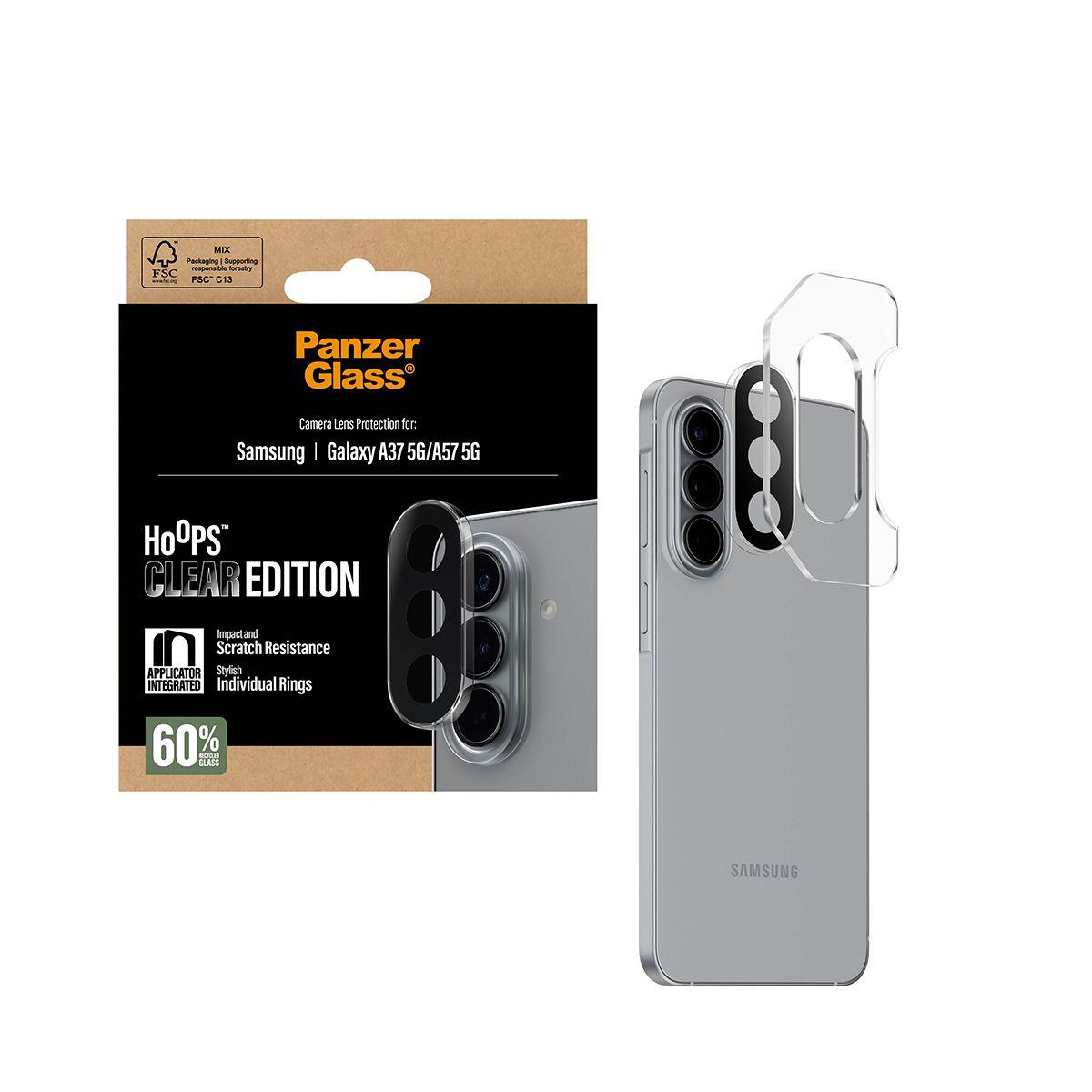 Protetor de Lentes de Câmara PANZERGLASS Hoops (Samsung - Silicone - Transparente), miniatura 5