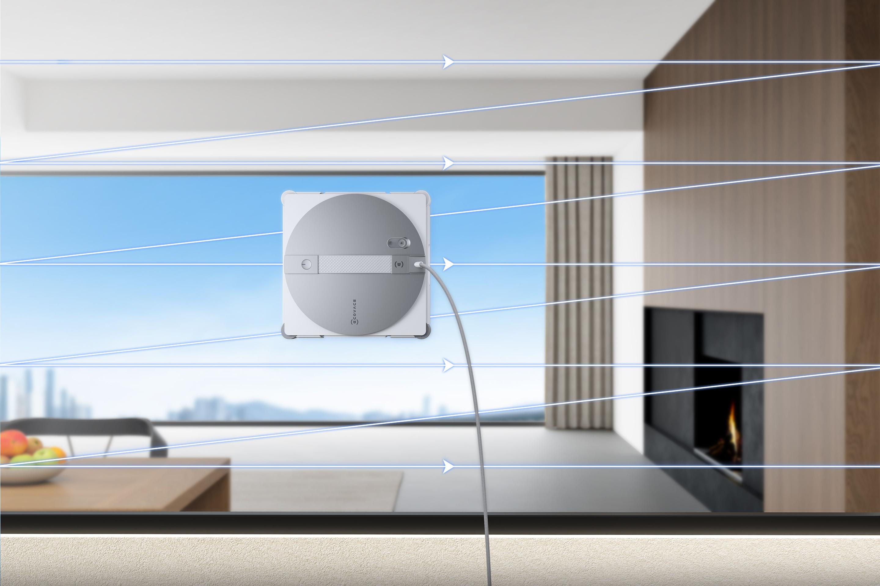 Robot de Limpeza de Vidros ECOVACS WINBOT W3 OMNI (Altura 7,6 cm - Prateado e Branco) — miniatura 22