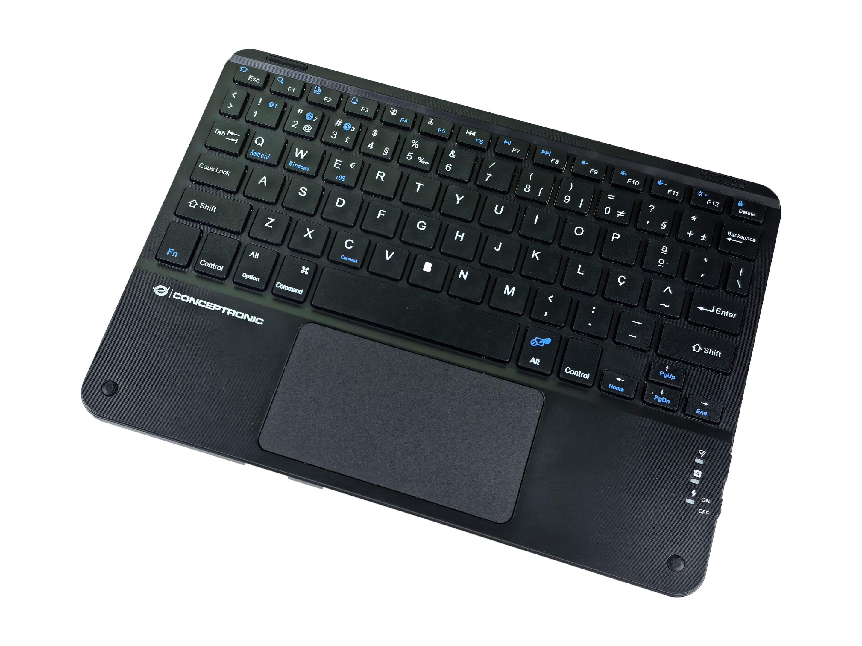 Teclado CONCEPTRONIC TOBIN01BPT (Português - Membrana - Bluetooth - Preto) — miniatura 4