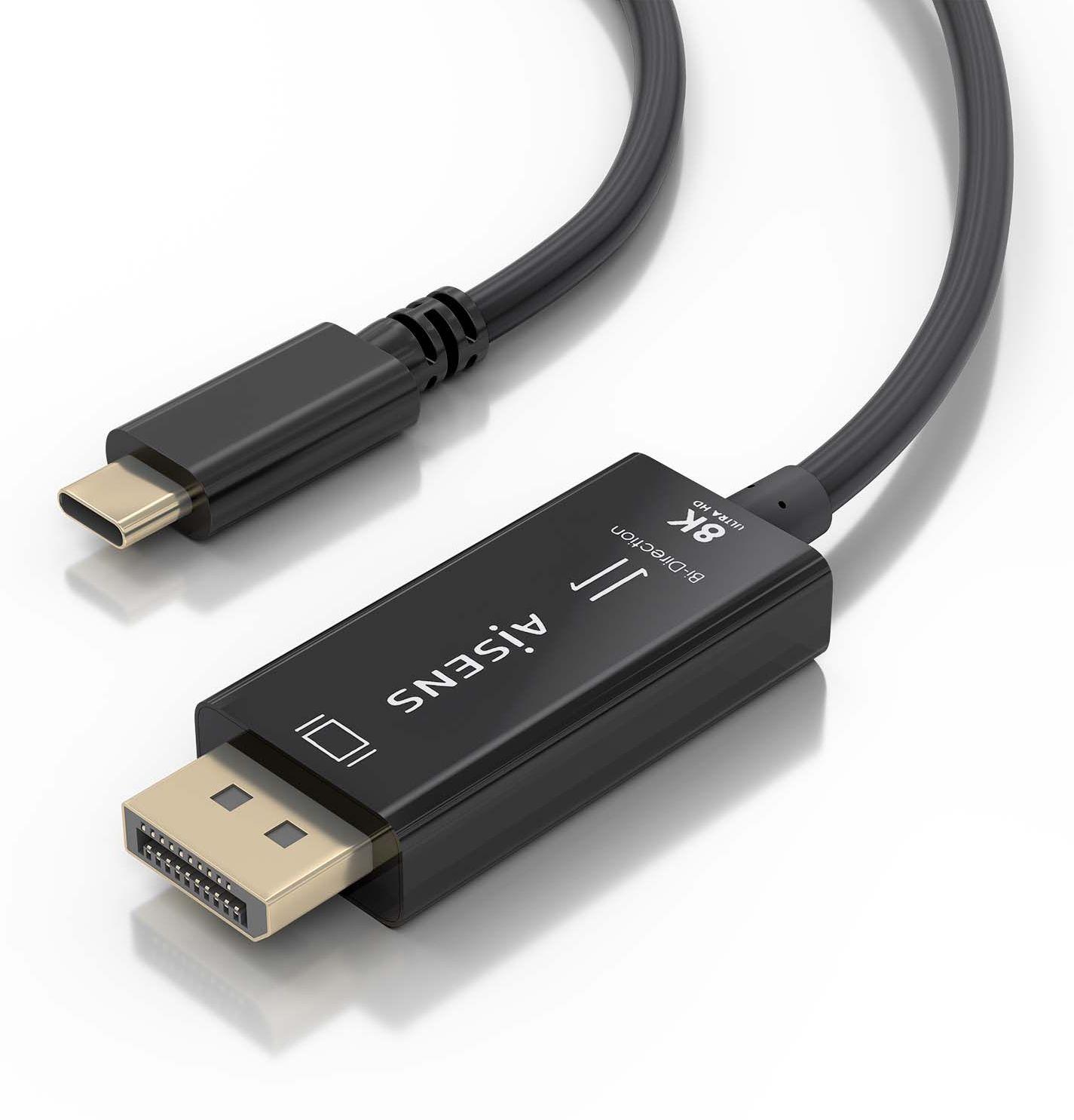 Cabo Conversor AISENS A109-0879 USB-C para DisplayPort Bidirecional (1,8 m - USB Type-C - Preto) — miniatura 3