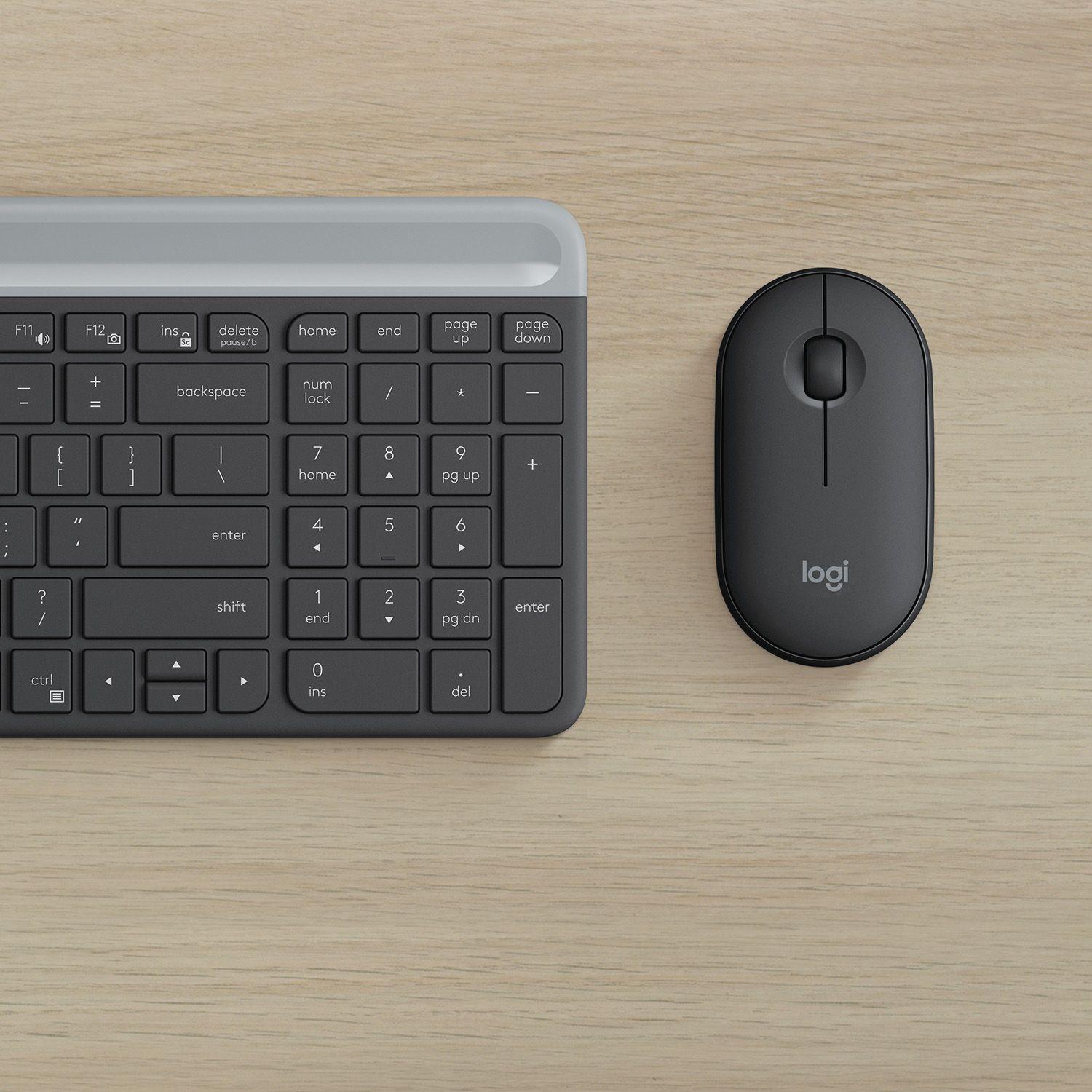 Teclado e Rato LOGITECH Slim MK470 (Belga - Tamanho completo - RF Wireless - Grafite), miniatura 12