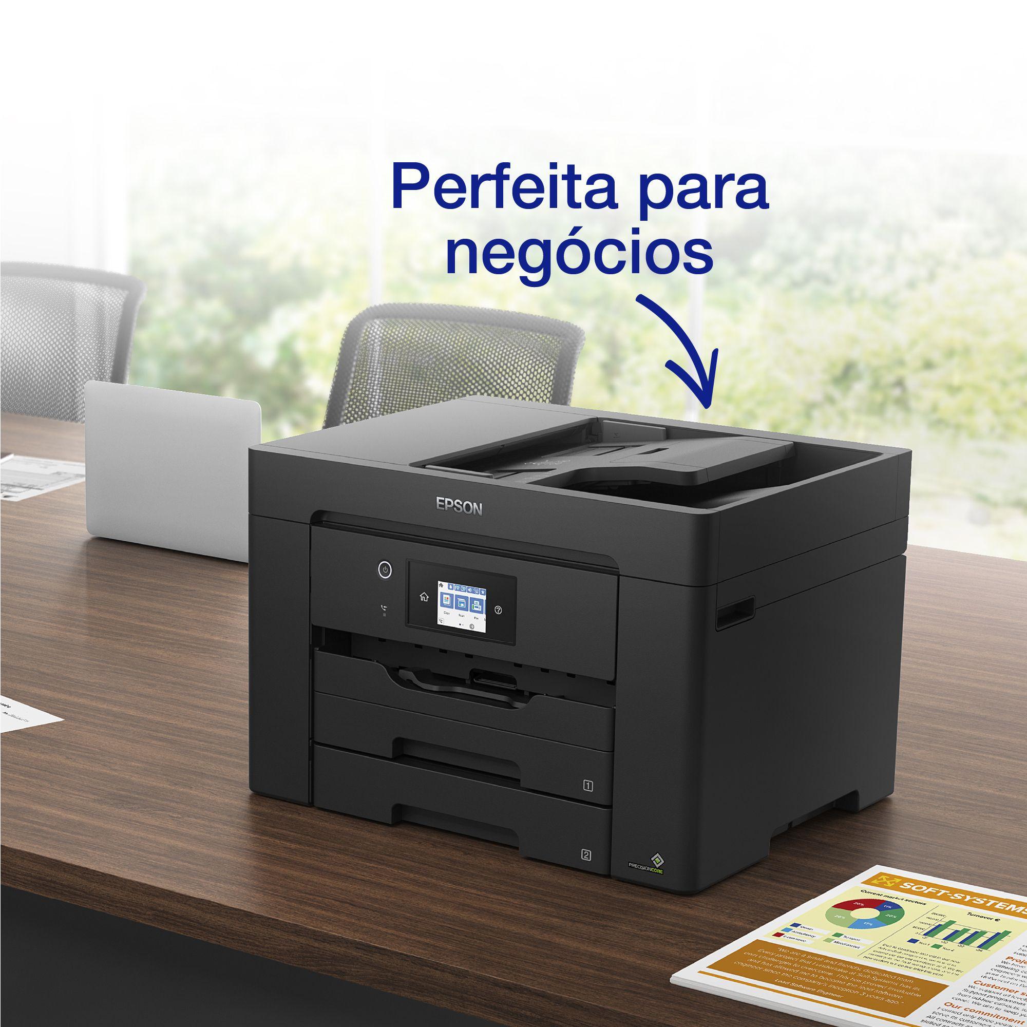 Impressora Multifunções EPSON WorkForce WF-7830DTWF (A3 - Impressão a cores - 500 folhas - Preto) — miniatura 5
