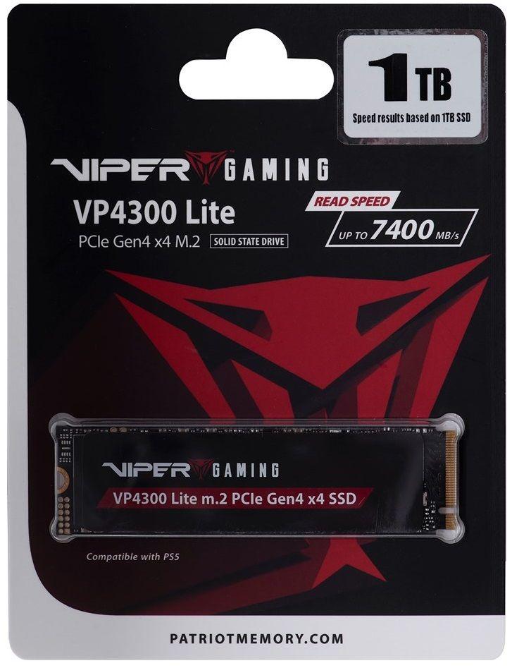 SSD PATRIOT VP4300 Lite 1TB (1 TB - M.2 2280 - PCIe 4.0 NVMe - Preto)