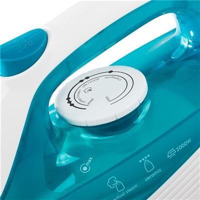 Ferro de Engomar a Vapor TRISTAR ST-8300 (2000 W - 0,21 l - Base de cerâmica - Turquesa e Branco), miniatura 5