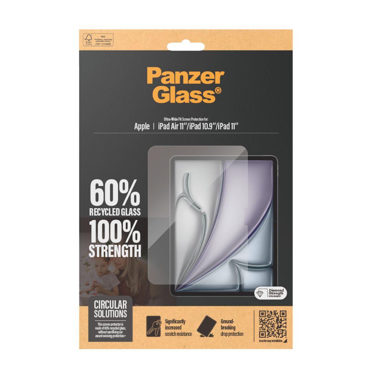 Protetor de Ecrã PANZERGLASS 2833 Ultra-Wide Fit (iPad Air 11″ 2024–2026/iPad 11″ 2025/iPad 10,9″ 2022 - Transparente) — miniatura 3