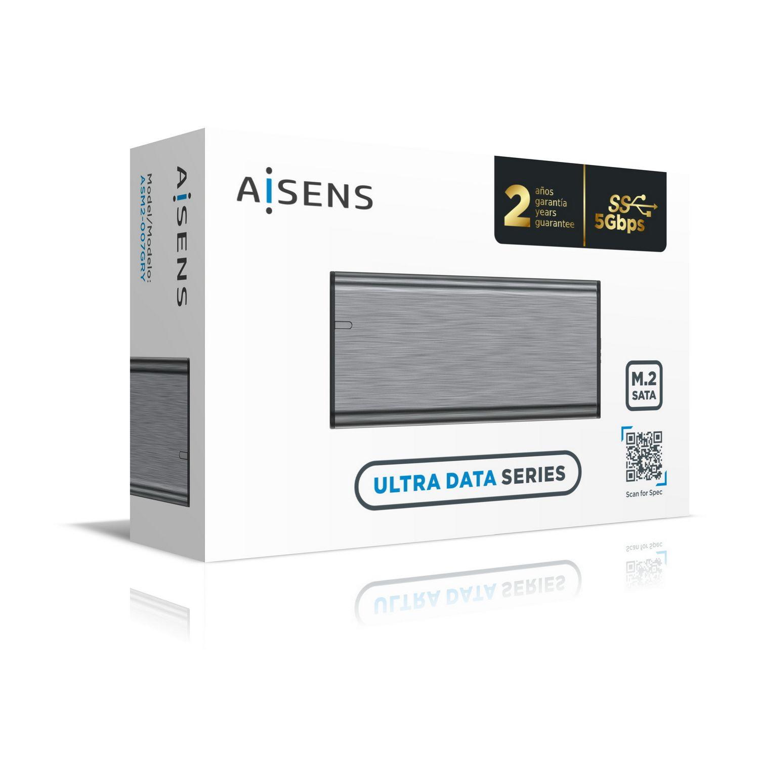 Caixa Externa AISENS ASM2-007GRY (2 TB - M.2 - SATA - Cinzento) — miniatura 5