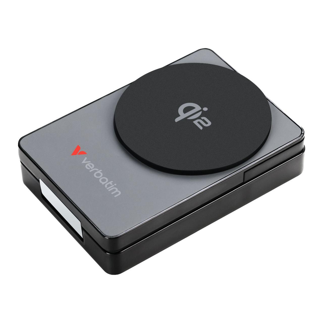 Powerbank Magnético 3 em 1 VERBATIM Charge’n’Go Qi2 (5000 mAh - 19,25 Wh - 20 W - Cinzento), miniatura 2