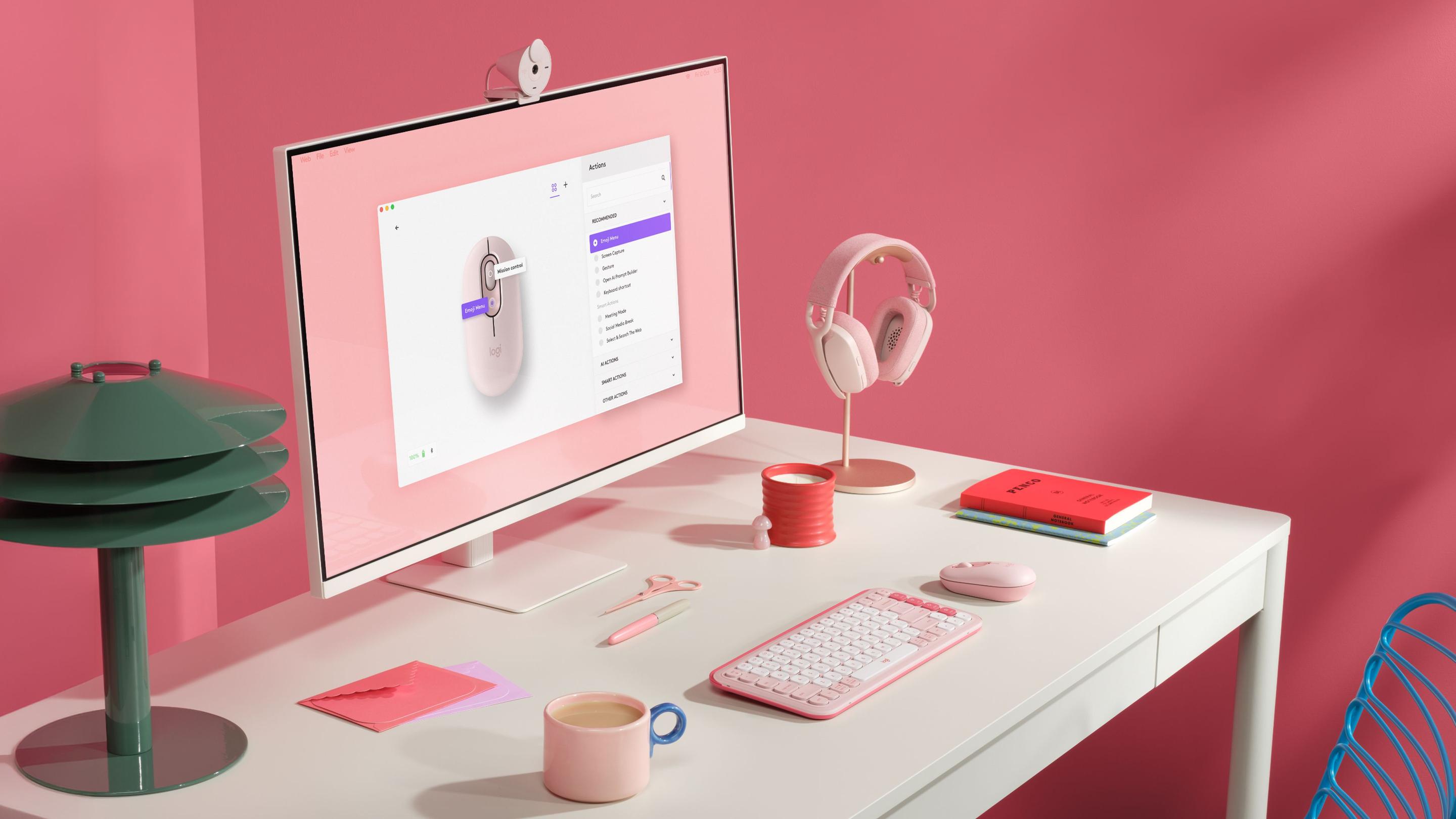 Rato LOGITECH POP Mouse (Ambidestro - 4000 DPI - Ótico - Rosa) — miniatura 9