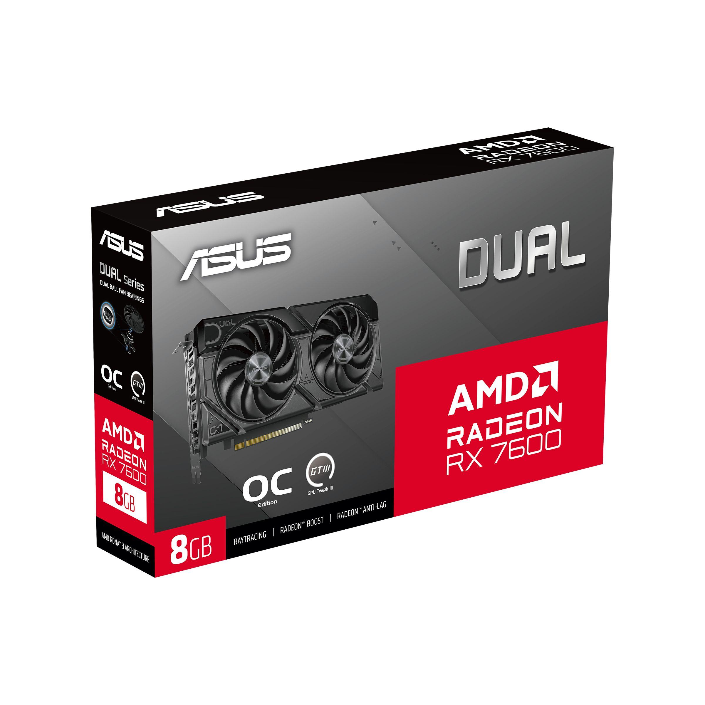 Placa Gráfica ASUS Dual Radeon RX 7600 EVO OC Edition (Radeon RX 7600 - 18 Gbit/s - 8 GB - Preto), miniatura 13