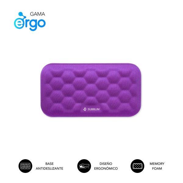 Apoio de Pulso para Rato SUBBLIM Ergo Airpadding (Espuma viscoelástica 65D - AirMesh 3D - Antideslizante - Lilás)