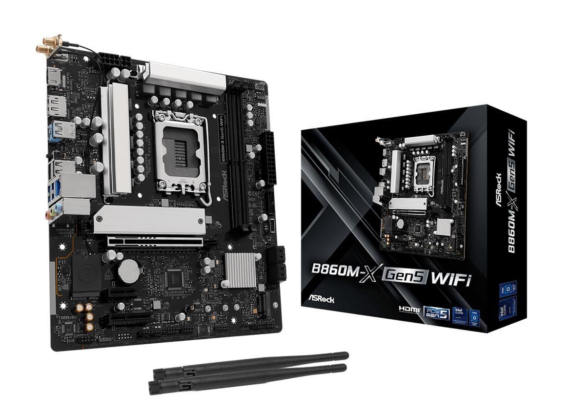Motherboard ASROCK B860M-X GEN5 WiFi R2.0 (LGA 1851 (Socket V1) - Micro ATX - Duplo canal), miniatura 3