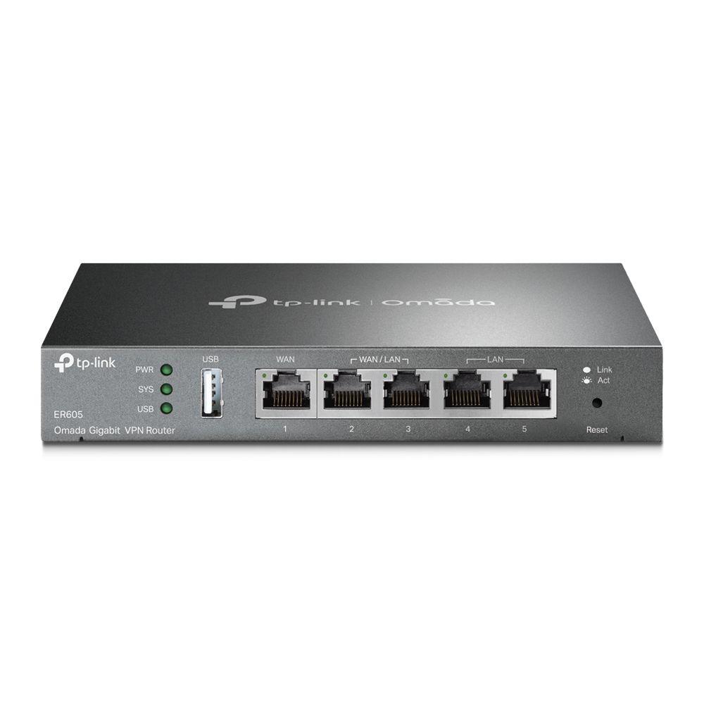 Router com Fios TP-LINK Omada ER605 (Gigabit Ethernet - 10, 100, 1000 Mbit/s - Preto)