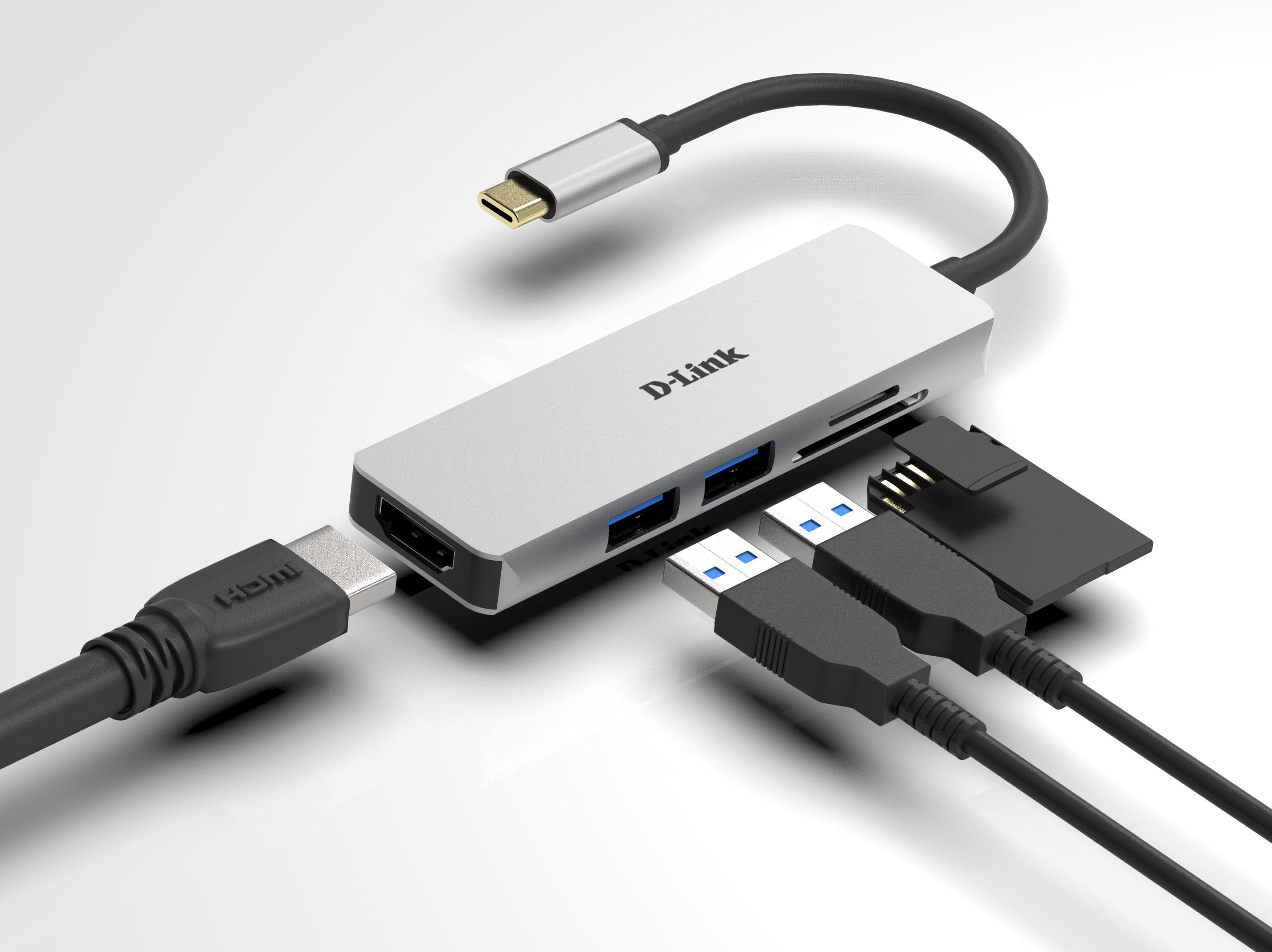 Hub USB-C D-LINK DUB-M530 (Alumínio) — miniatura 3