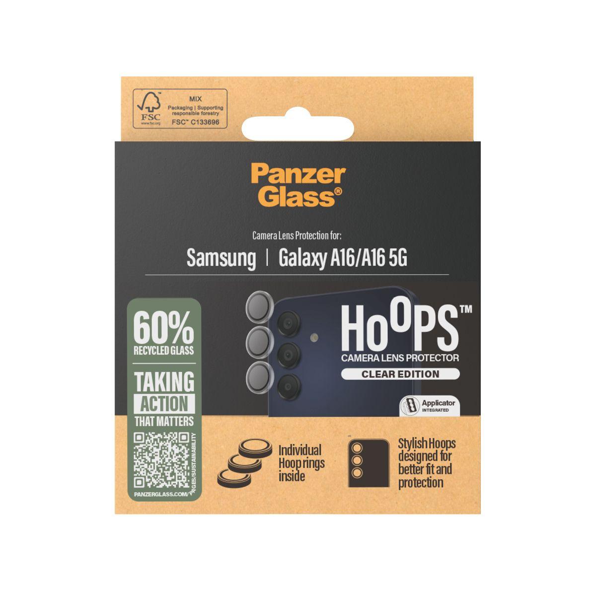 Protetor de Lentes de Câmara PANZERGLASS Hoops (Samsung - Vidro temperado, Silicone - Transparente), miniatura 3