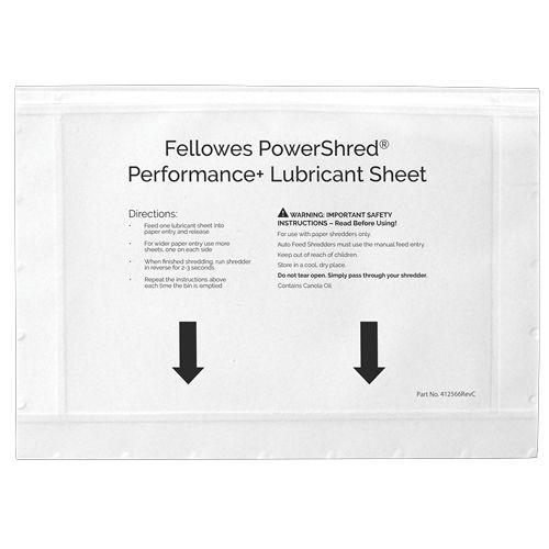 Folhas Lubrificantes para Destruidoras FELLOWES 4025601 (10 Unidades - Branco)