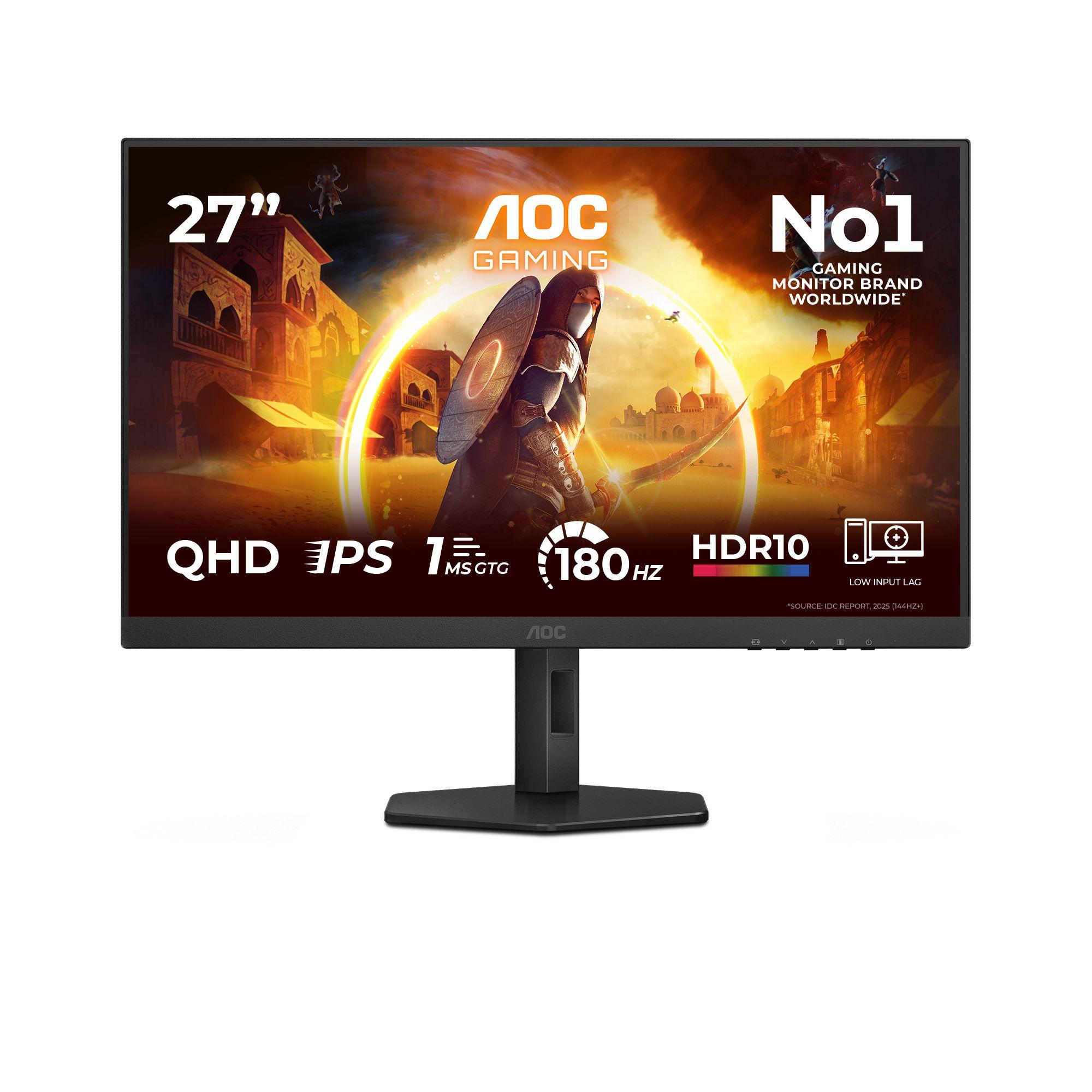 Monitor AOC Q27G4XF (27" - Fast IPS - 180 Hz - Preto e Cinzento)
