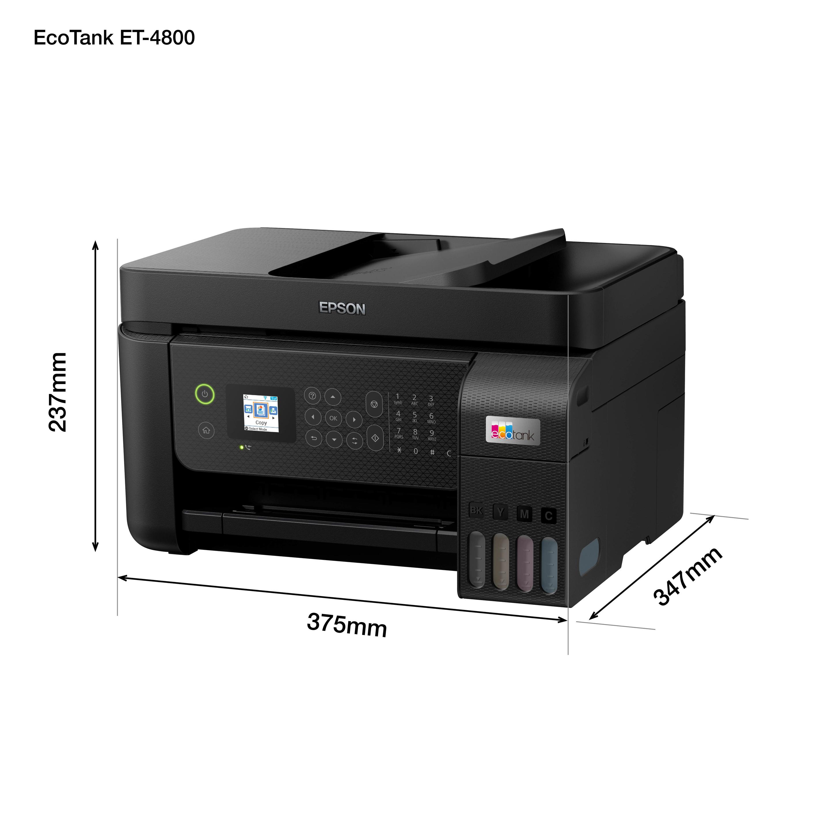 Impressora Multifunções EPSON EcoTank ET-4800 (A4 - Impressão a cores - 100 folhas - Preto) — miniatura 26