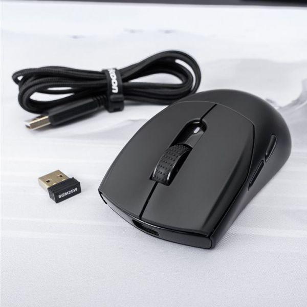 Rato SHARKOON SKILLER SGM25W (12000 DPI - Óptico PixArt PAW3311 - Sem fios, modo duplo - Preto)