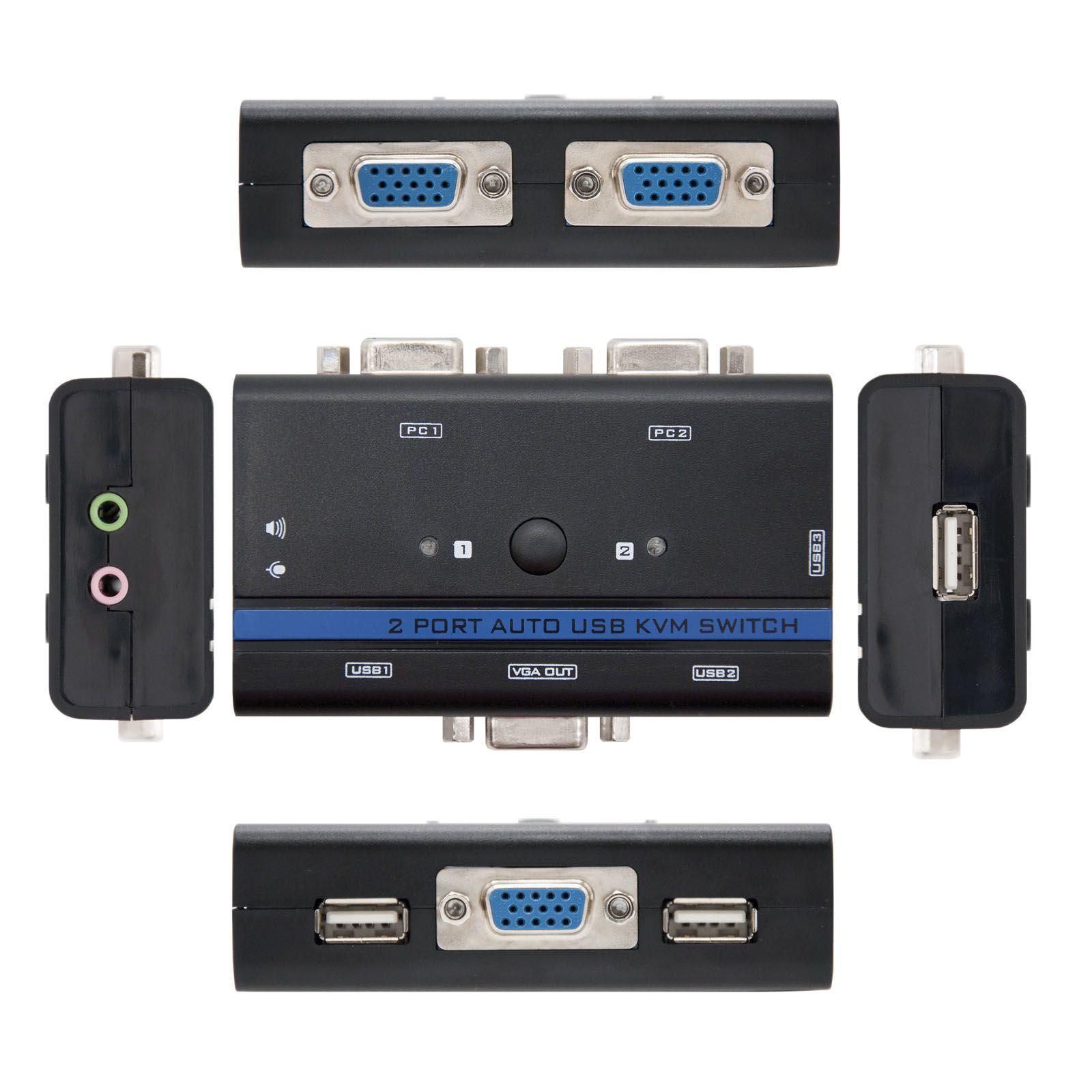 Comutador KVM NANOCABLE 10.12.0001 (Preto) — miniatura 2