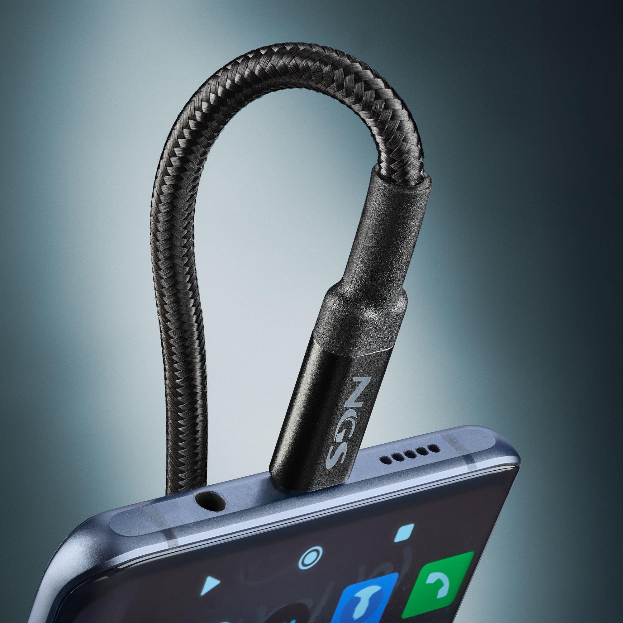 Cabo USB-C NGS KNOT100W-2 (2 m - USB C - Preto) — miniatura 6