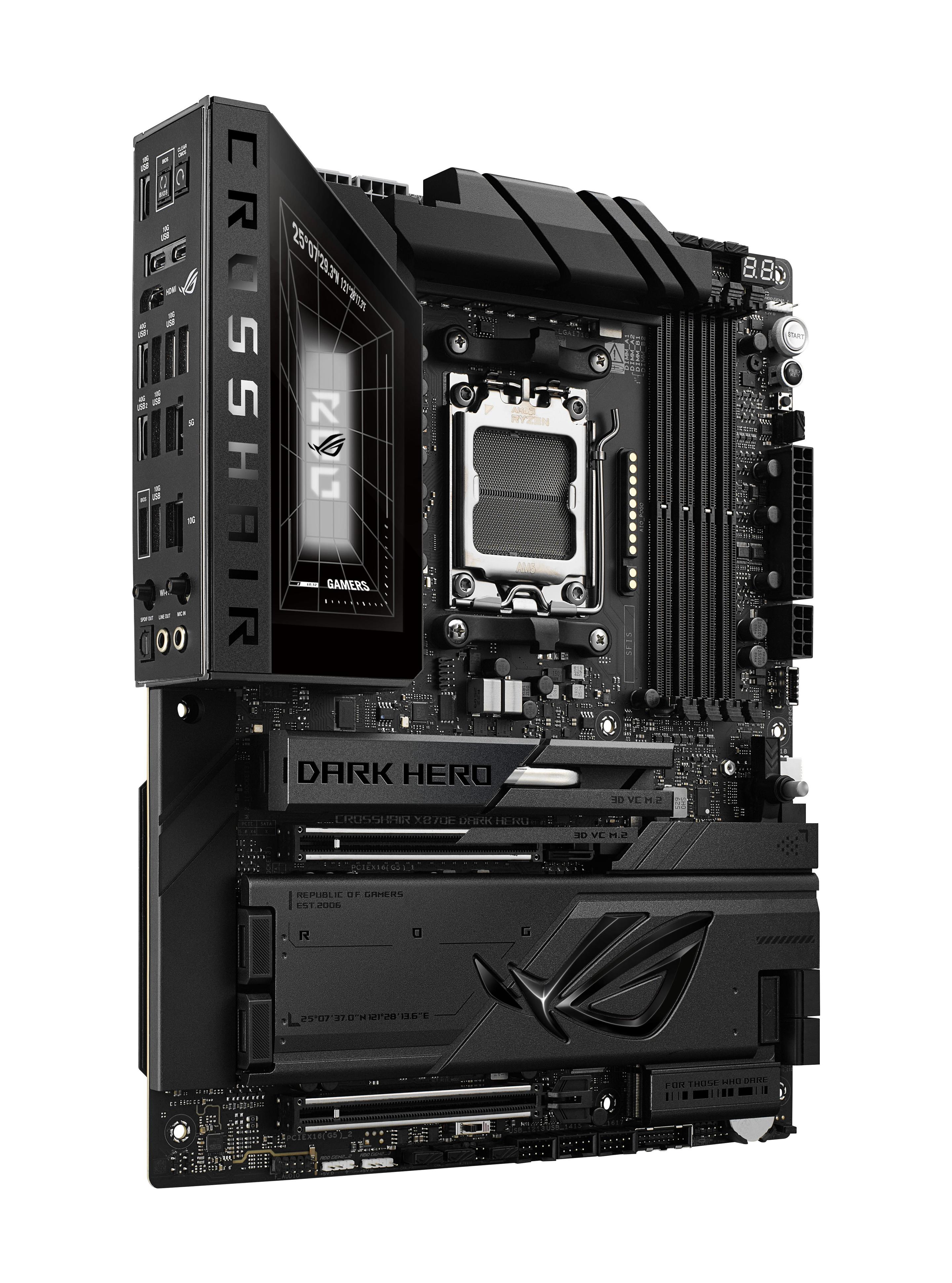 Motherboard ASUS ROG CROSSHAIR X870E DARK HERO (AM5 - ATX - Duplo canal - Preto), miniatura 3