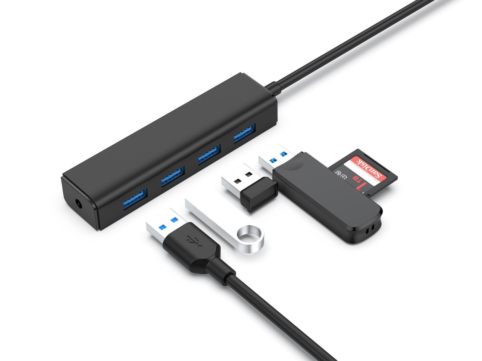 Hub USB-C CONCEPTRONIC CTC4USB3 (0,15 m - Preto) — miniatura 3