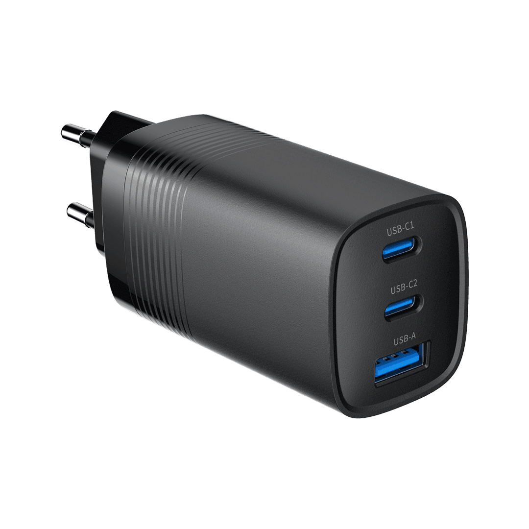 Carregador de Parede USB GEMBIRD TA-UC-PDQC65-01-BK (65 W - 360 W - GaN - Preto)