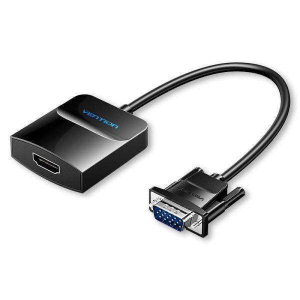 Cabo Conversor VGA para HDMI VENTION ACNBF (1 m - VGA macho - HDMI fêmea - Preto), miniatura 2
