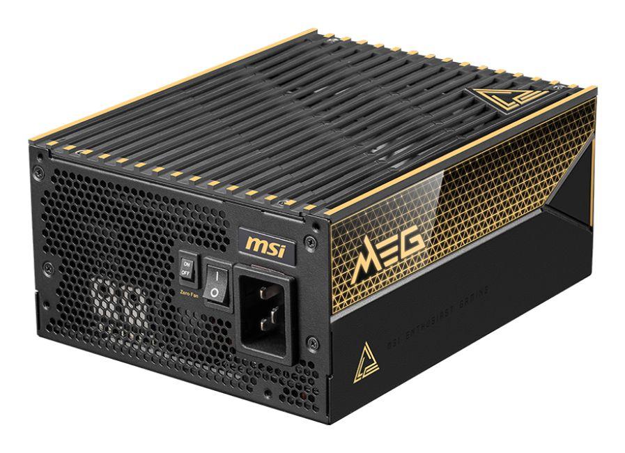 Fonte de Alimentação MSI MEG Ai1600T PCIE5 (ATX - 1600 W - 80 PLUS Titanium - Preto)