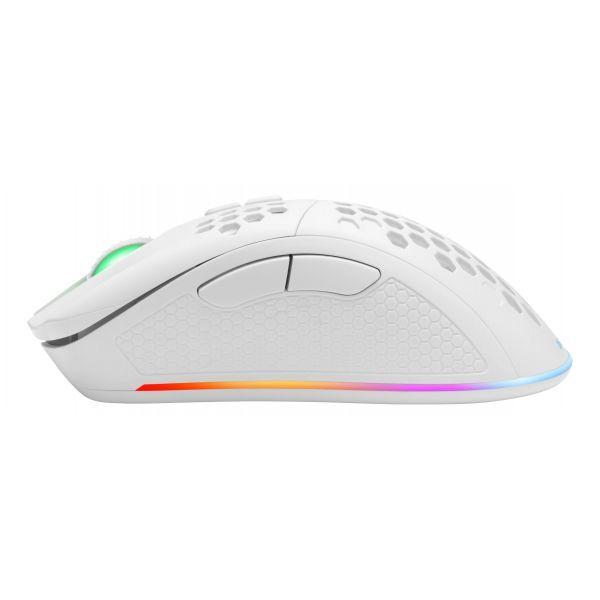 Rato DELTACO GAM-120-W (USB - RGB - Branco) — miniatura 3