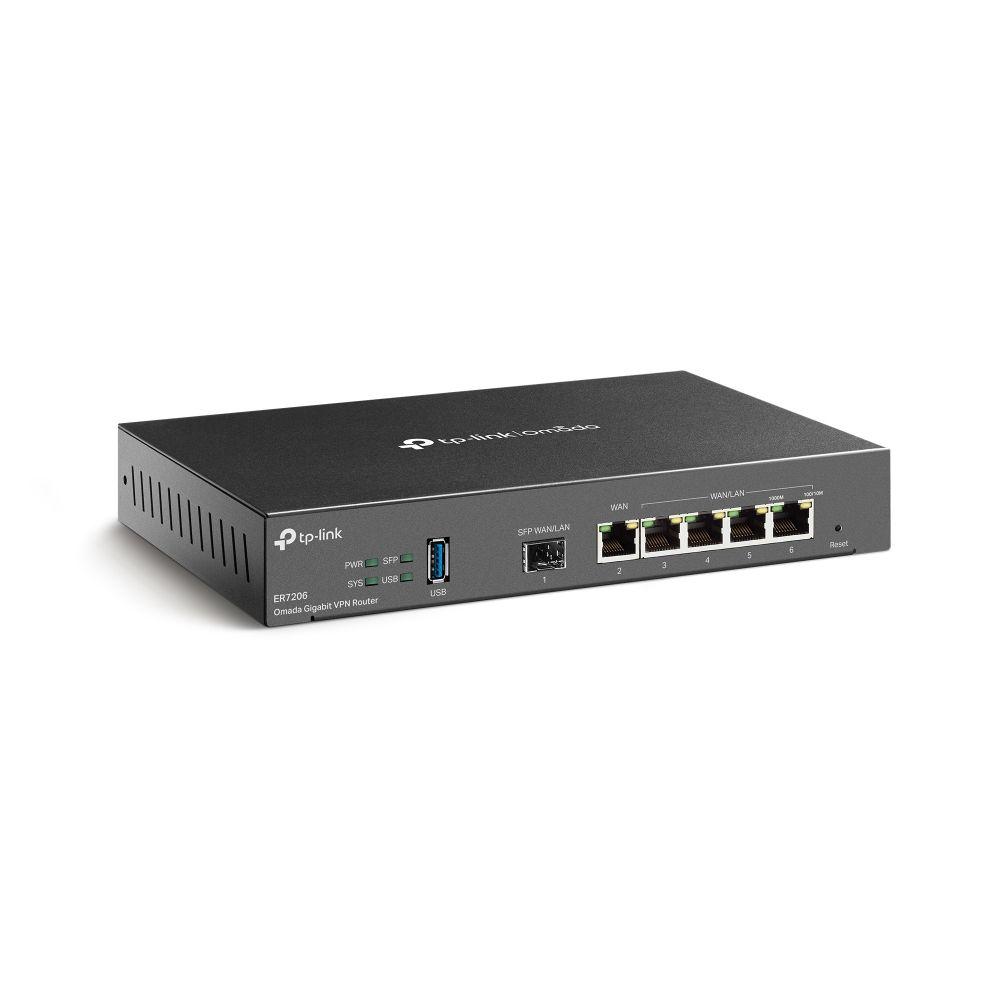 Router TP-LINK Omada ER7206 (10, 100, 1000 Mbit/s - Gigabit Ethernet - Preto) — miniatura 2